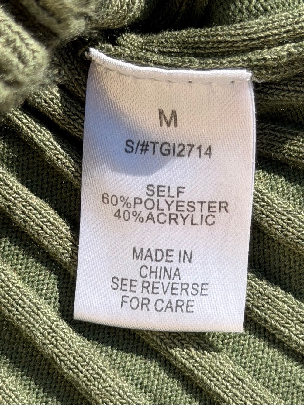 Better Be Olive Green Ruffle-Trim Ribbed Button Cardigan - Picture 8 of 8